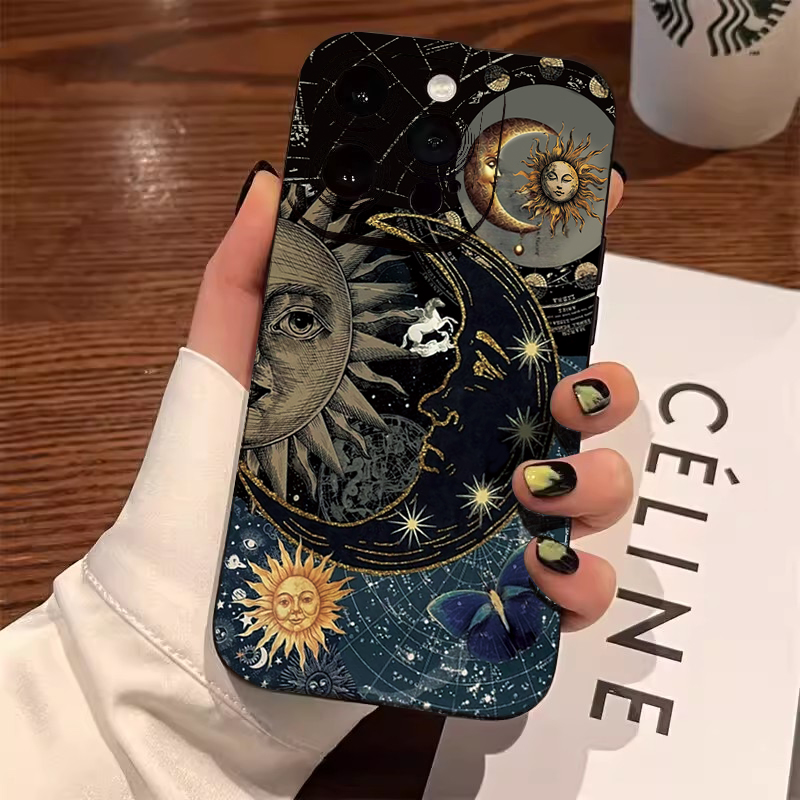Samsung Galaxy A55 - Cover Morbida Estetica con Stampa Sole